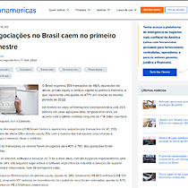 Negociaes no Brasil caem no primeiro trimestre